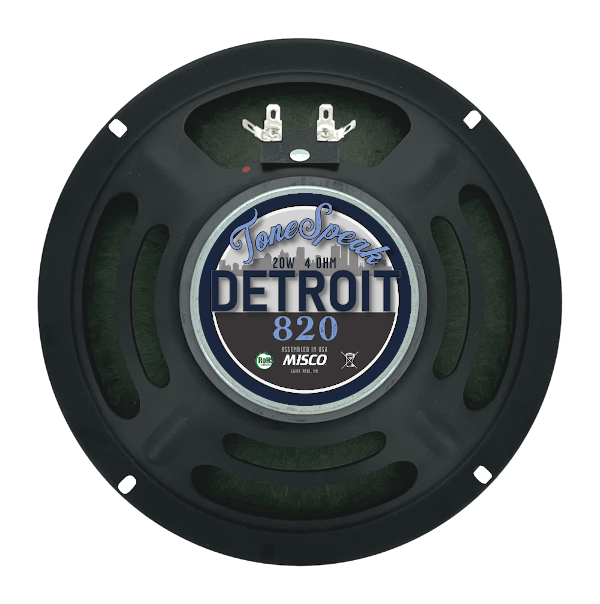ToneSpeak Detroit 820 -  4 Ohm 8" Guitar Speaker 20 Watt