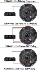Eminence NSW6021-124 - 1,2,4 ohm - Pro Audio 2500W Woofer