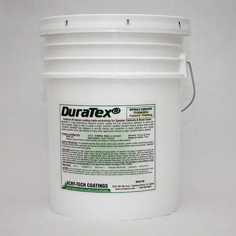 Acry-Tech Duratex Spray Grade 5 US Gallons - White Speaker Coating