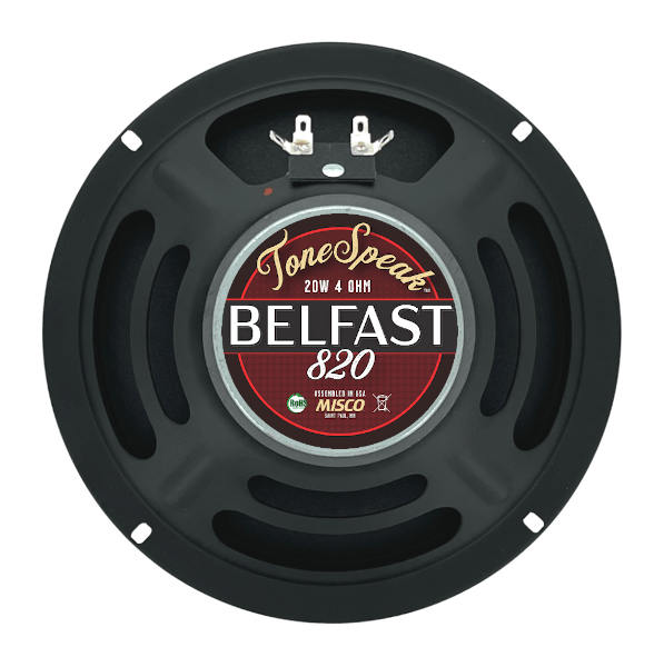 ToneSpeak Belfast 820 - 4 Ohm 8" Guitar Speaker 20 Watt