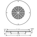 FOURJAY ES8W Plastic Baffle - White, Round, Stud Mounted Ceiling Speaker Baffle