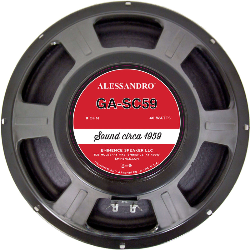Eminence GA-SC59 - 8 ohm 12" 40W George Alessandro Approved Guitar Speaker